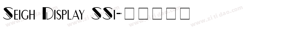 Seigh Display SSi字体转换